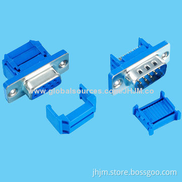 D-sub connectors w/ IDC type, 2.77mm pitch, 9 15 25 37 pins male female option, black, blue, for PCB